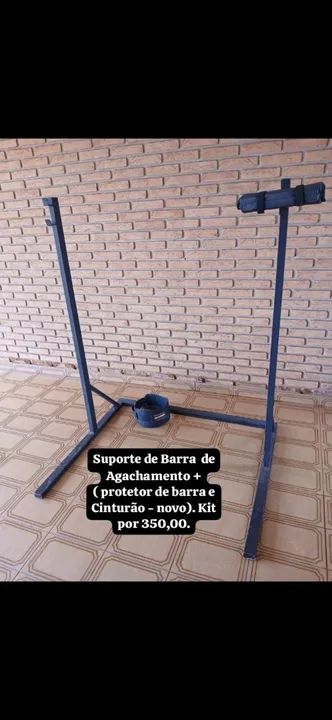 Suporte de Barra para Agachamento + acessórios 
