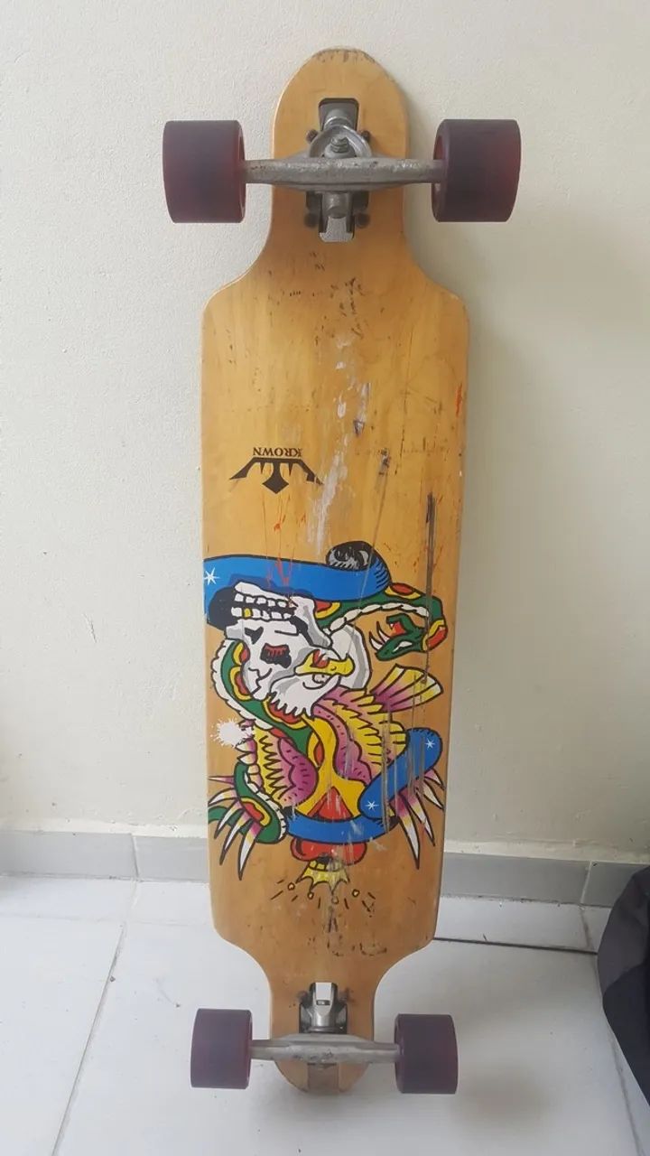 skate long krown todo original rolamento ABEC9