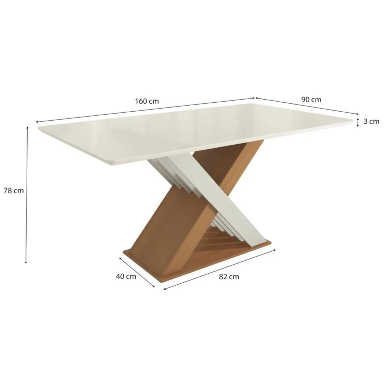 Mesa Jantar 1,60m Design Moderno tt32 - Foto 2