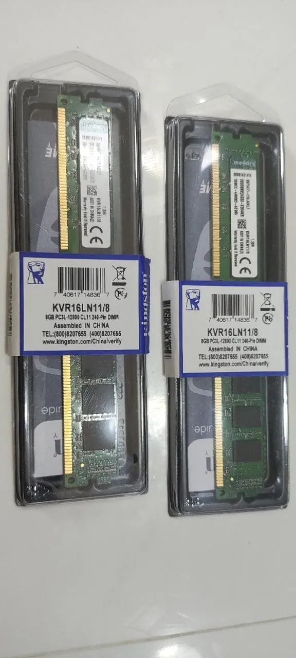 Kingston 8GB DDR3 1600MHz PC3L-12800 CL11 240-Pin DIMM