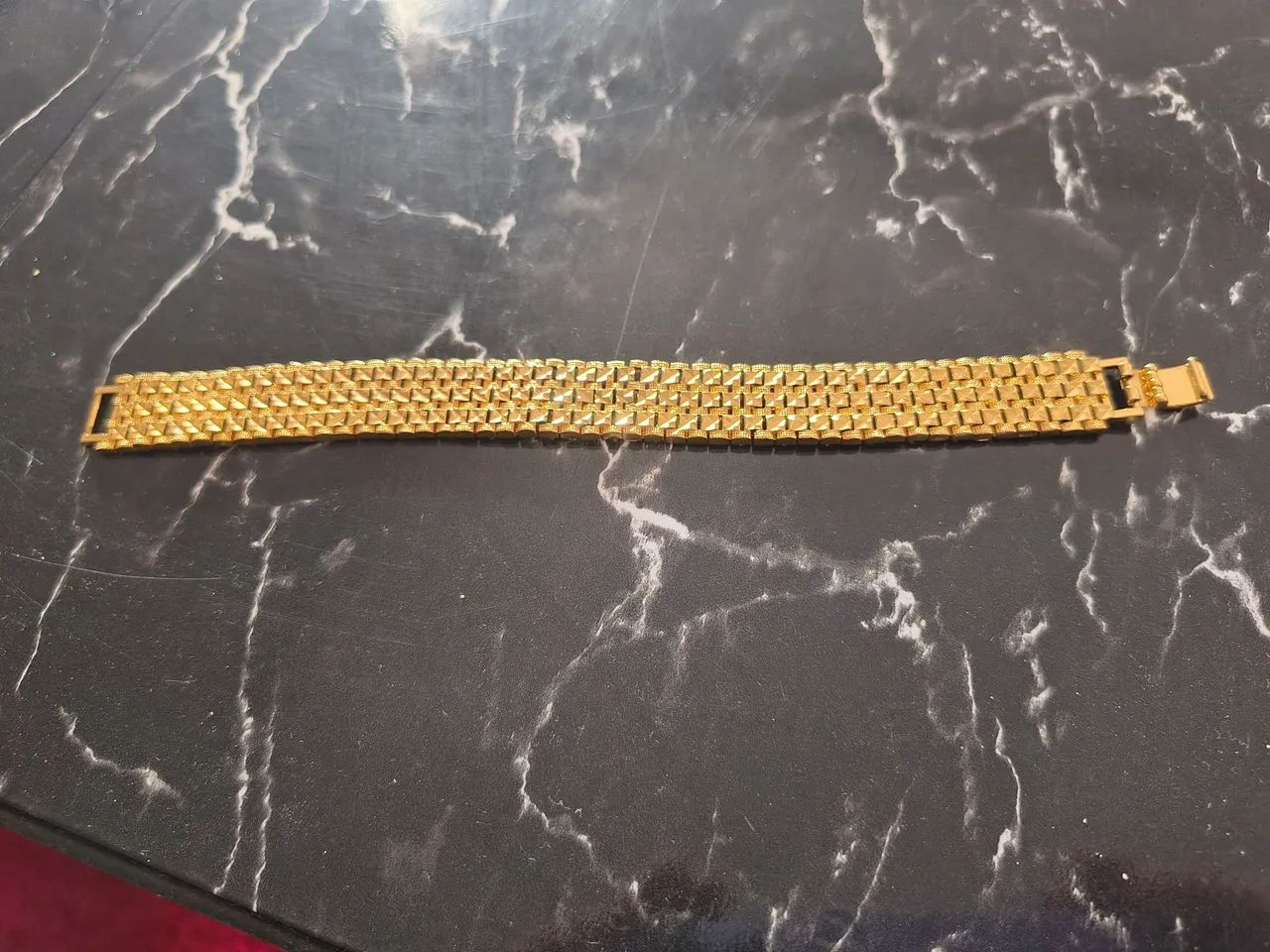Pulseira masculina dourada  - Foto 3