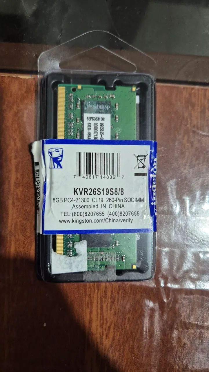 Memória DDR4 Kingston