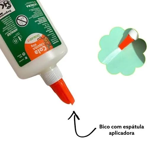3 Colas branca escolar PVC Leo&leo com aplicador