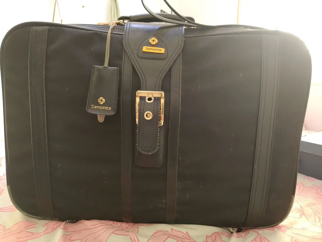 Mala samsonite vintage com rodinhas 