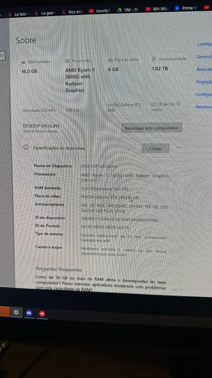 Pc gamer , 16G Ram RTX2060 (6 GB )  - Foto 4