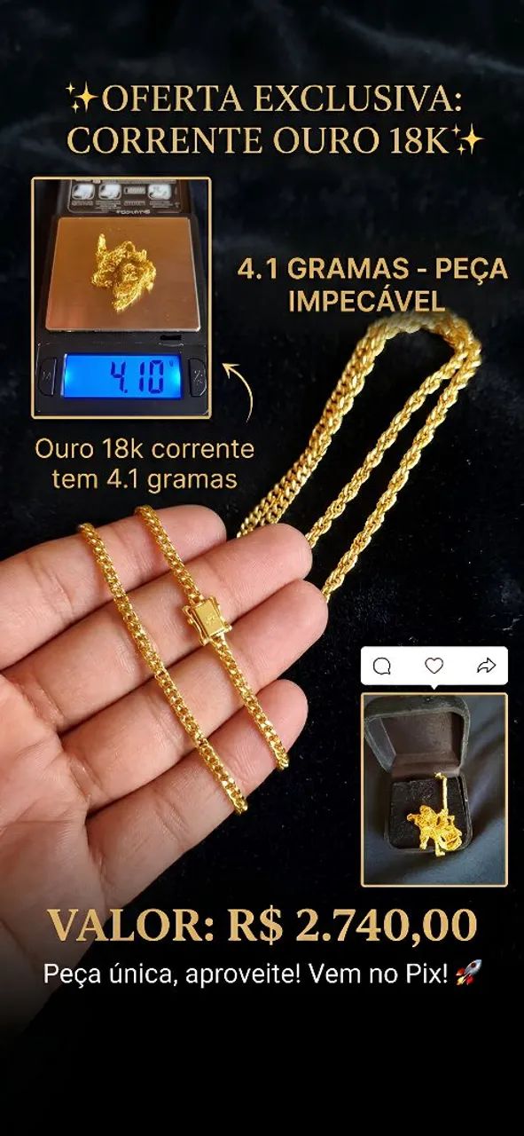 CORRENTE DE OURO 18K