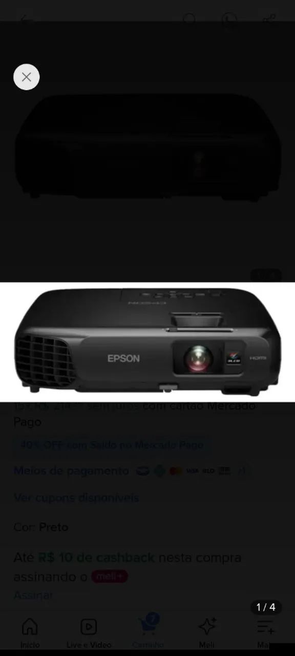 Projetor epson Power lite s18  - Foto 4
