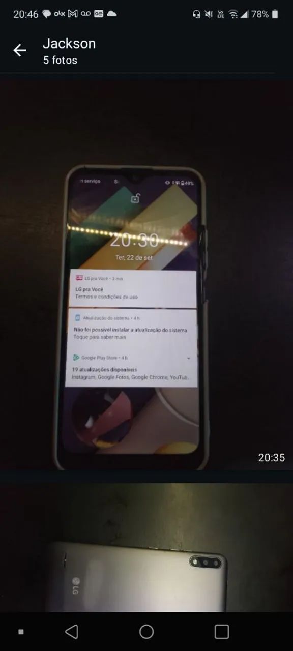 Celular lg a venda bateria viciada - Foto 3
