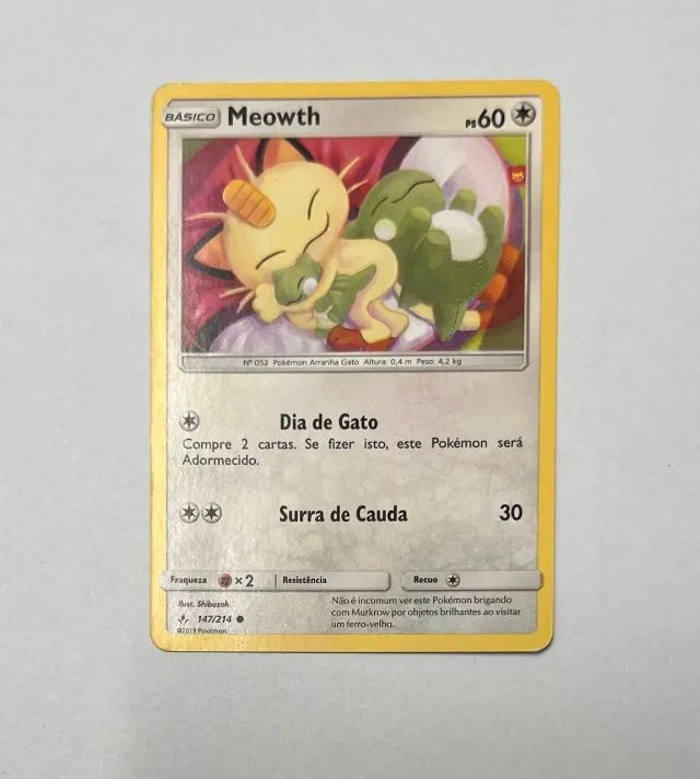 Carta Pokémon Meowth (147/214)