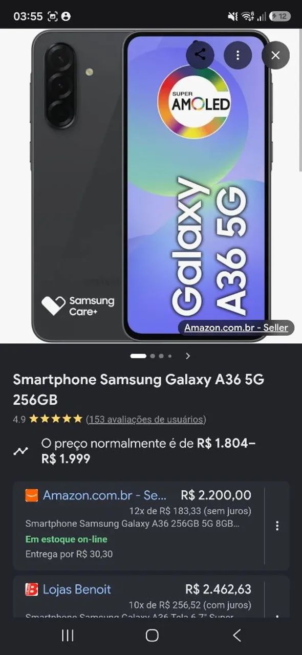 Samsung a36 novo  na garantia  - Foto 2