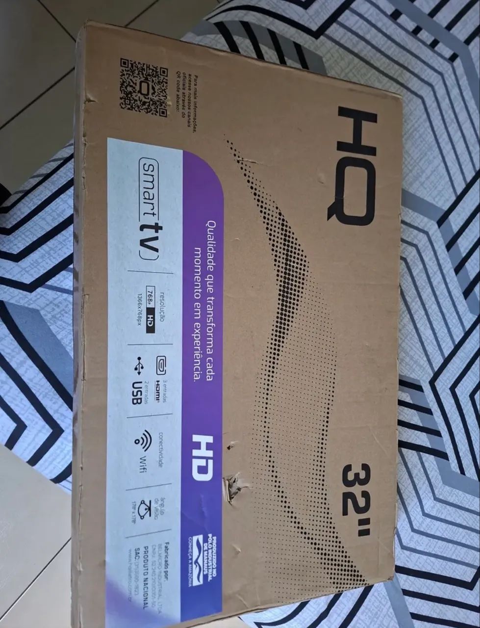 SMARTV HQ 32 polegadas NA CAIXA NOVA