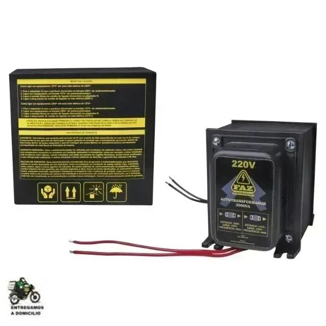 Auto Transformador 3000VA 110x220x110 Bivolt Faz Eletrônicos