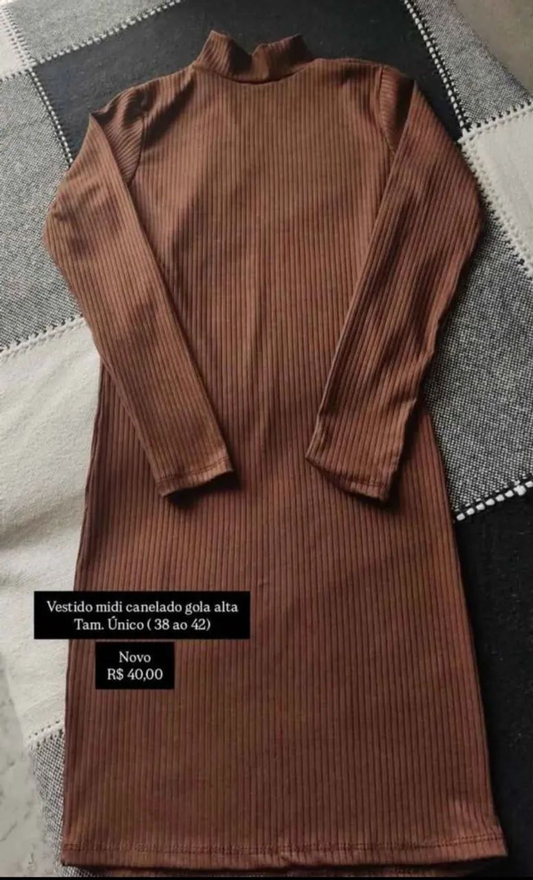 Vestido canelado 
