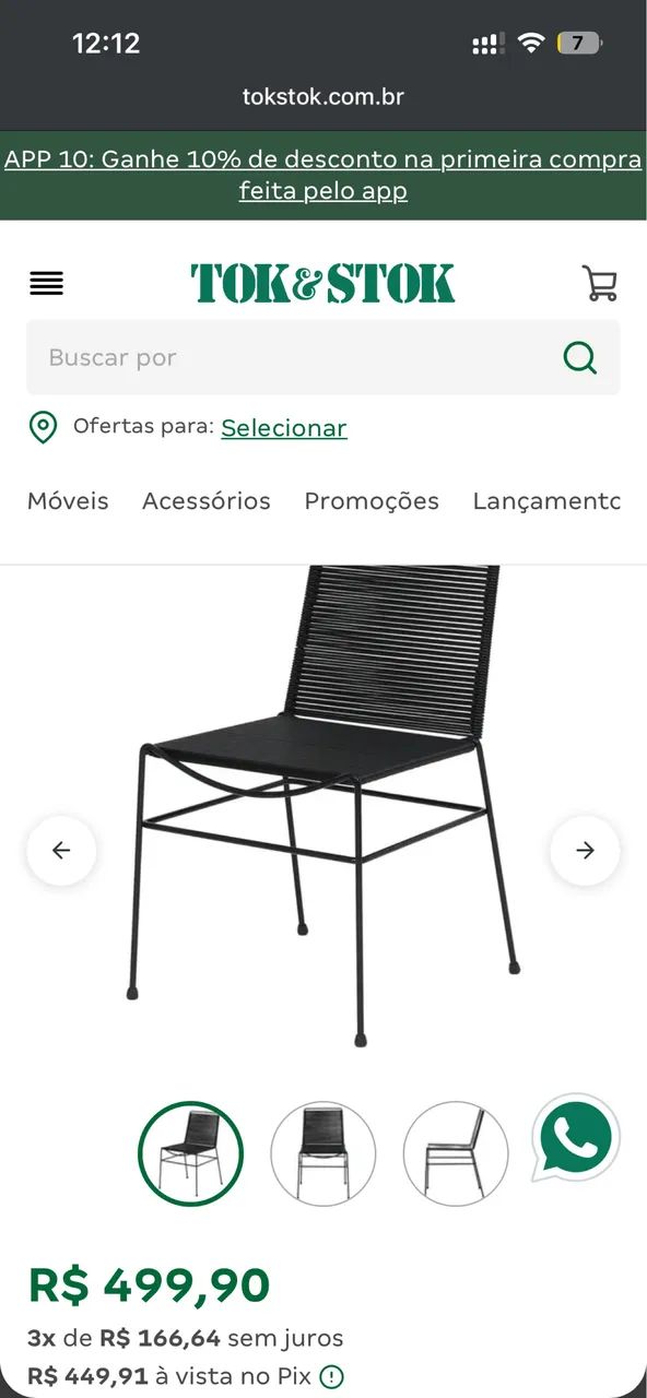 2 cadeiras Californian Tok Stok - Foto 3