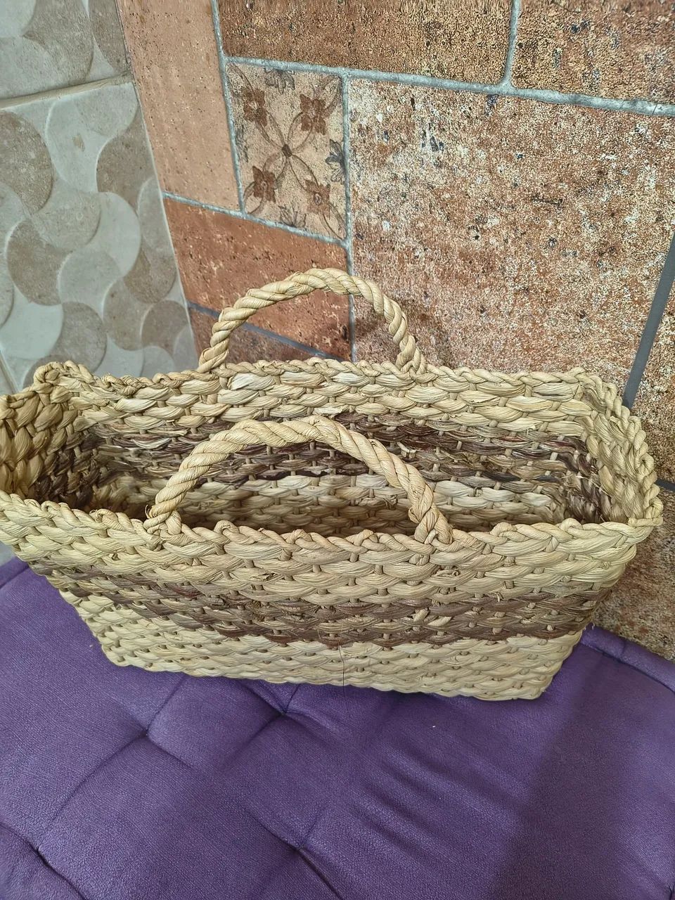 Bolsa de palha semi nova  - Foto 2