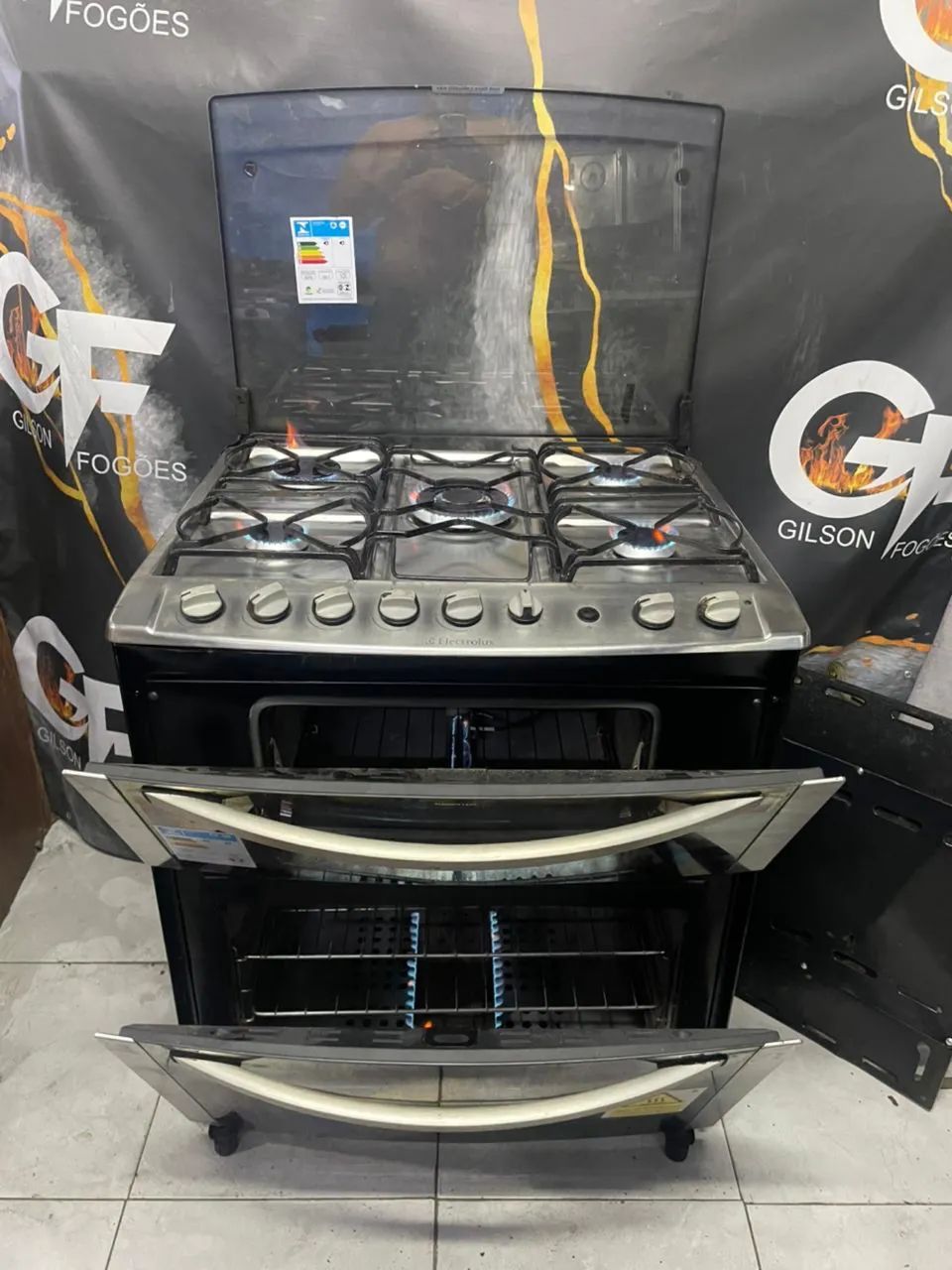 Fogão forno duplo 