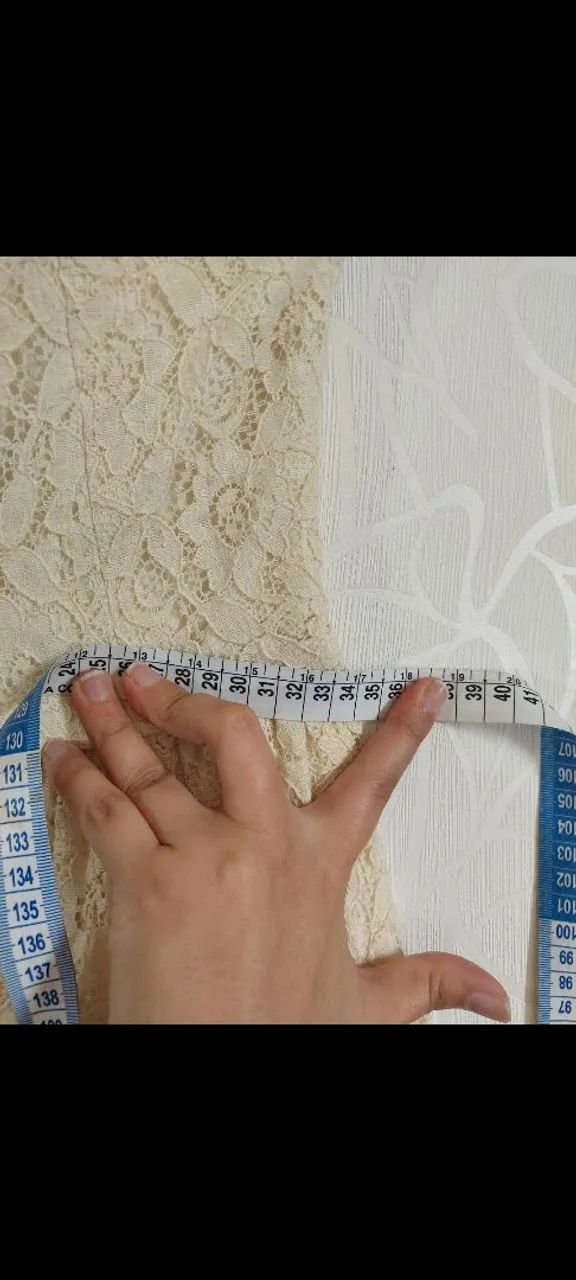 Vestido creme de renda da Cantão  - Foto 5