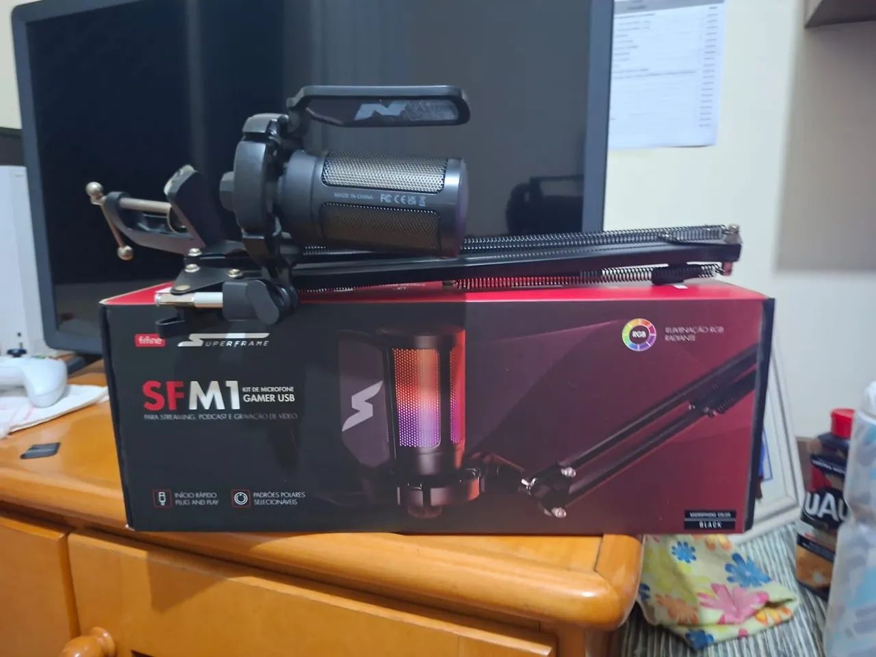 VENDO KIT DE MICROFONE GAMER USB SUPERFRAME SMF1 - Foto 2