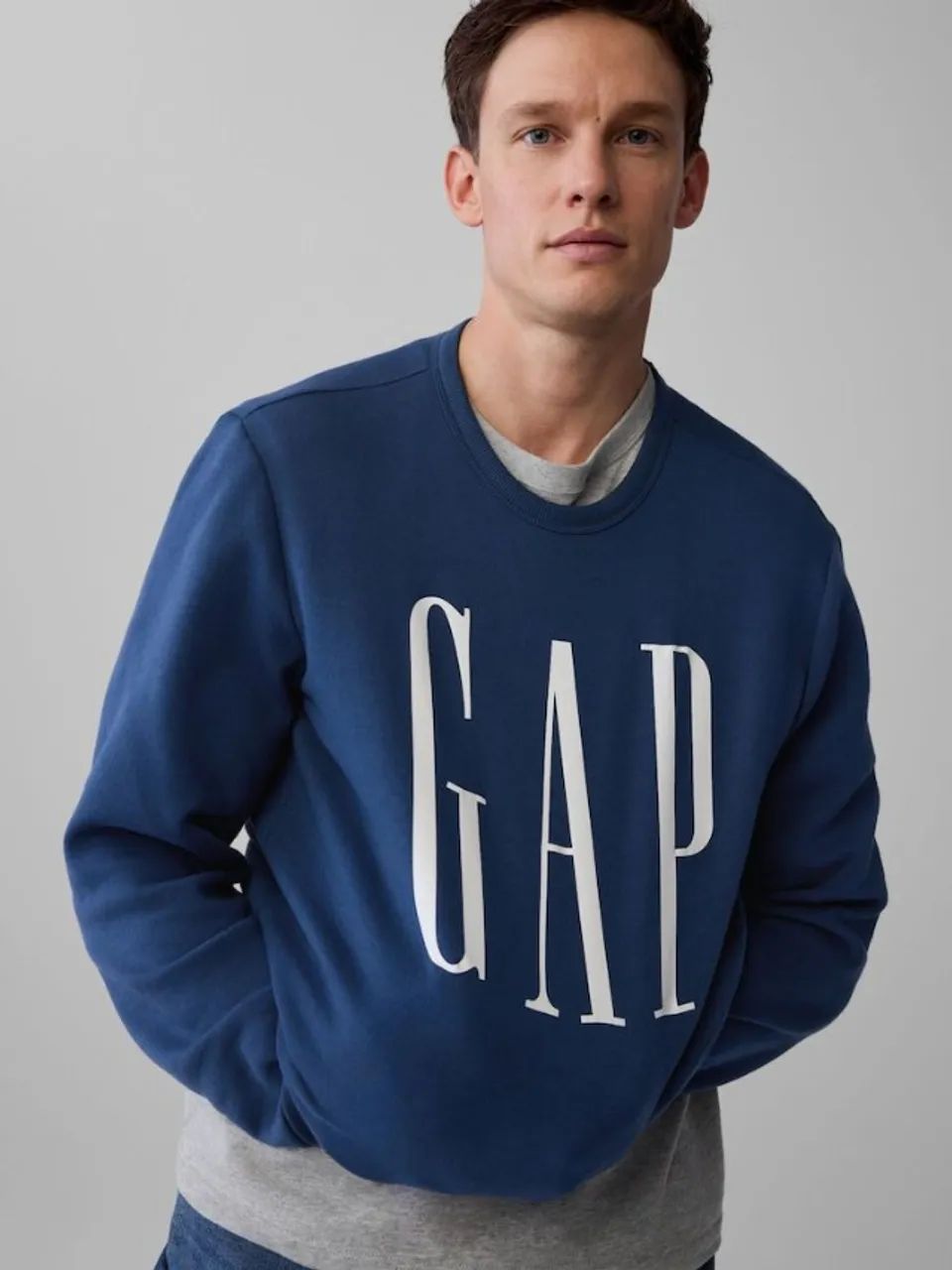Blusa de Moletom Fechada GAP Logo Azul