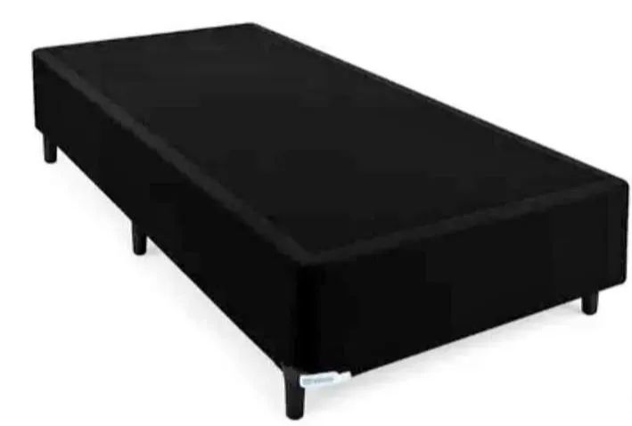 Base Cama Box Solteiro Preta - Foto 3