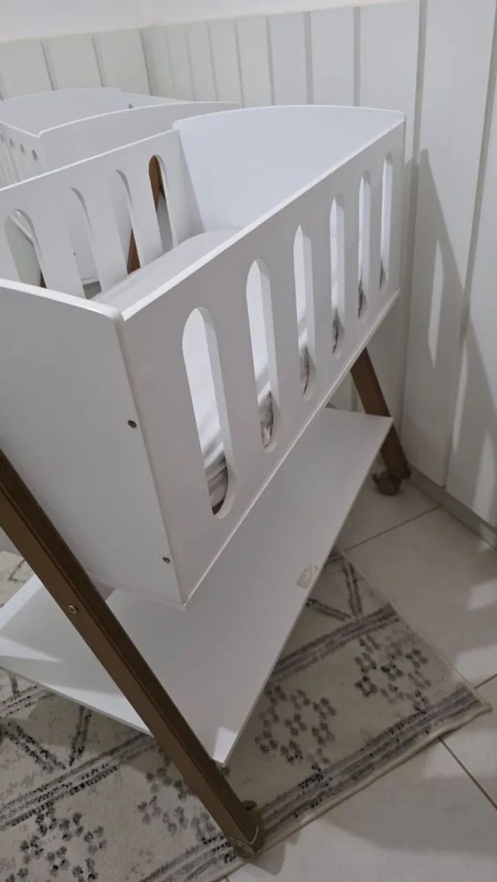 Berço infantil com uso versátil e multifuncional branco - Foto 4