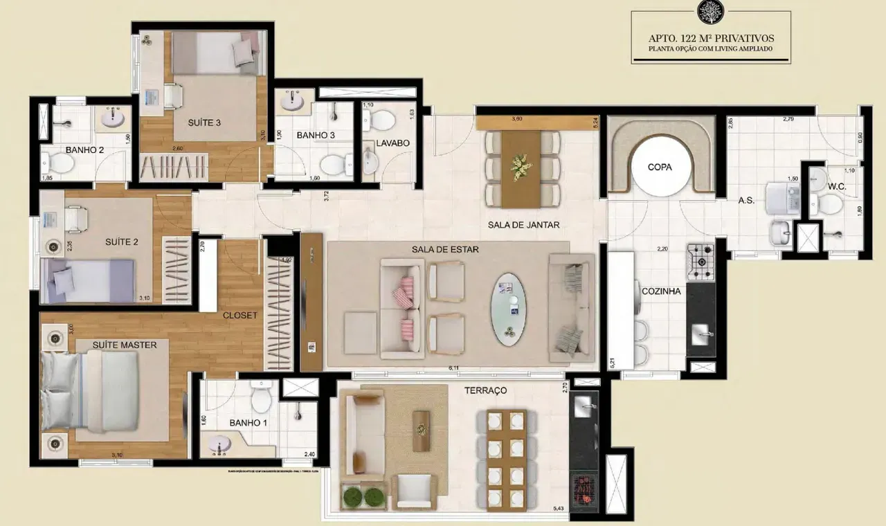 PLANTA 122m²