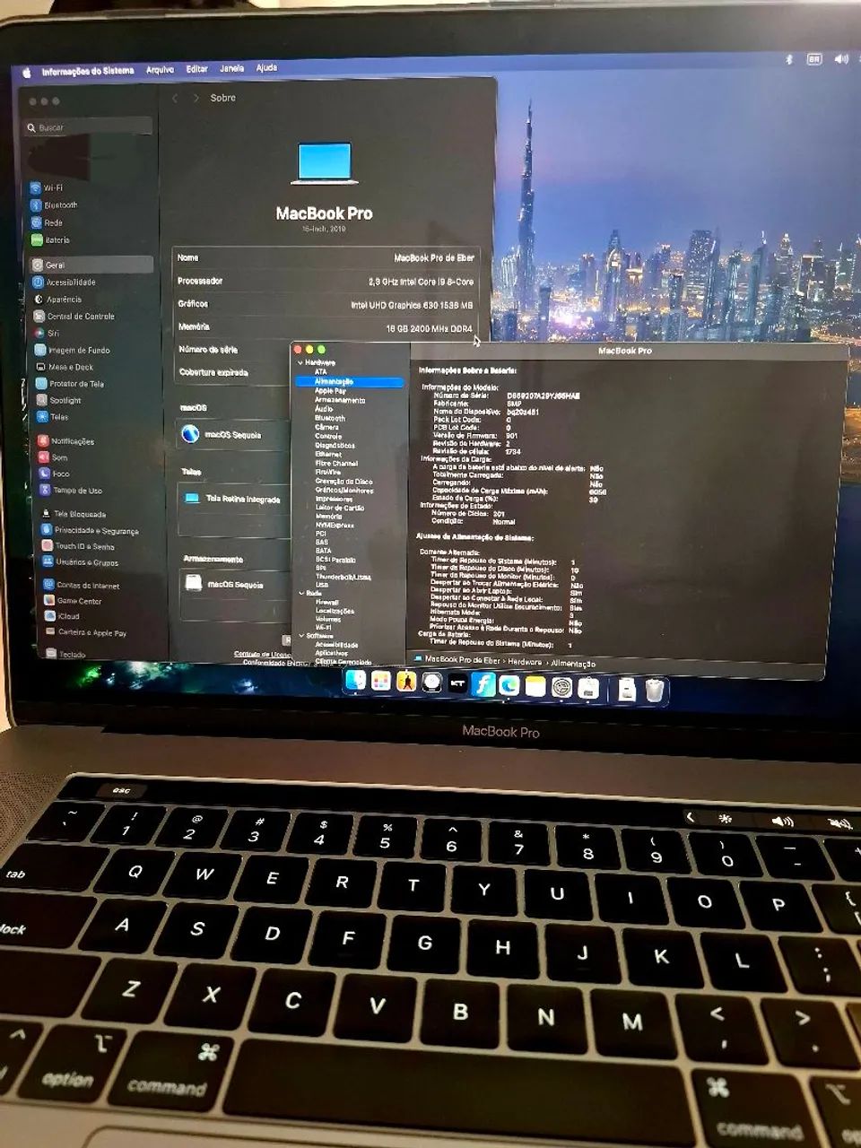 【超美品】MacBook Pro (16-inch, 2019)｜Core i9 MacBook Pro (16 polegadas, 2019) - Especificações técnicas