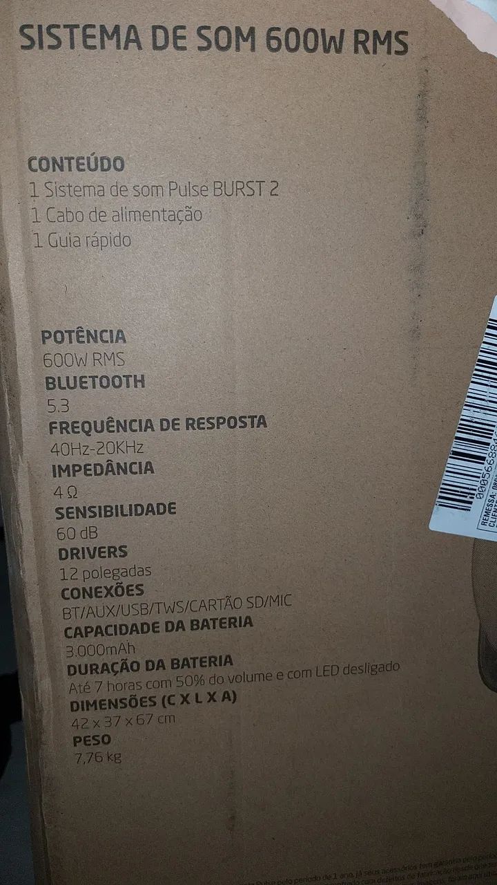 Caixa de Som pulse 600w - Foto 4