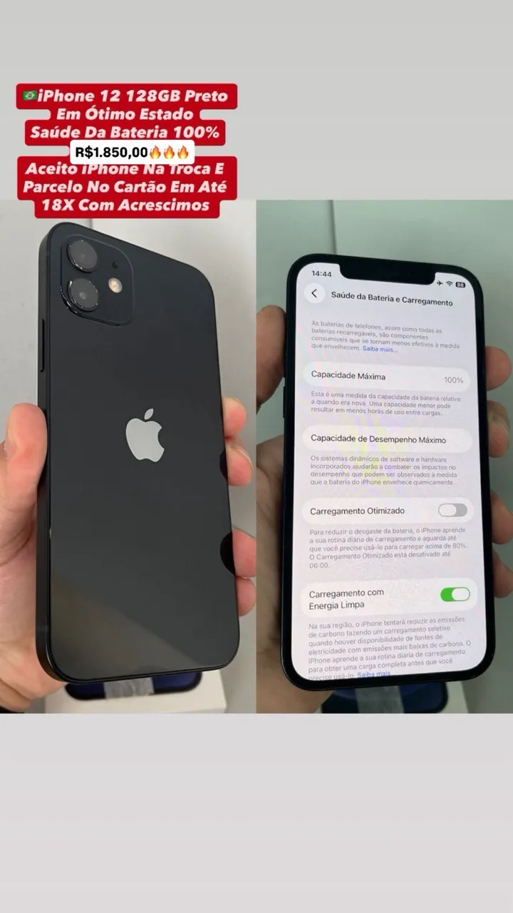 iPhone 14 Pro 128GB Preto Espacial ( Usado ) - Celulares e