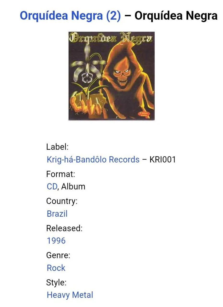 CD Orquídea Negra (1996) - Foto 5