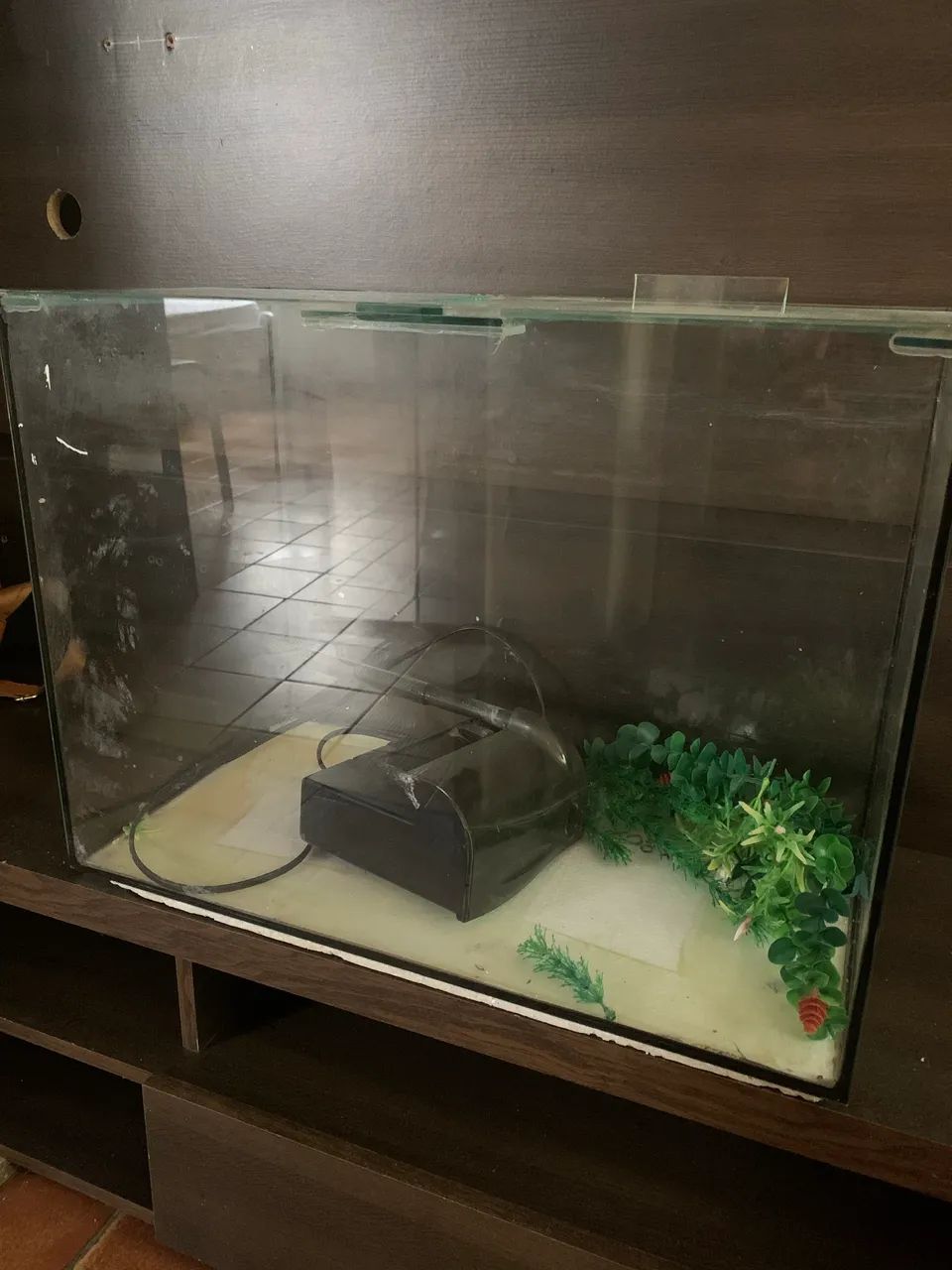 Aquário de Vidro + Bomba + Decoração - Oportunidade aquariano