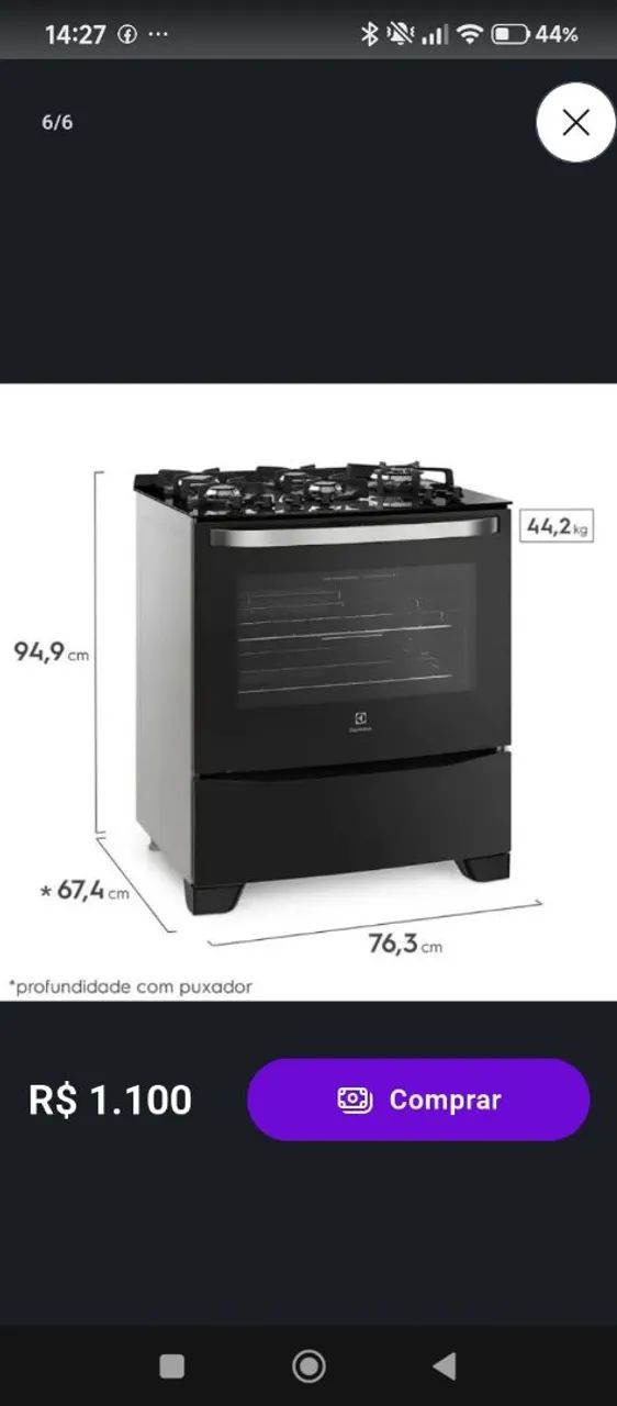 Fogão Eletrolux 5 bocas - Foto 5