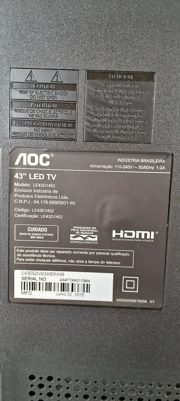 TV AOC LED 43" - Foto 3