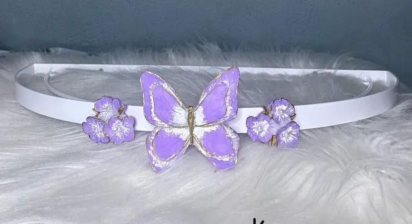 Kit de Dossel Borboleta com Flores + Véu Mosquiteiro/ Entrega Grátis  - Foto 4