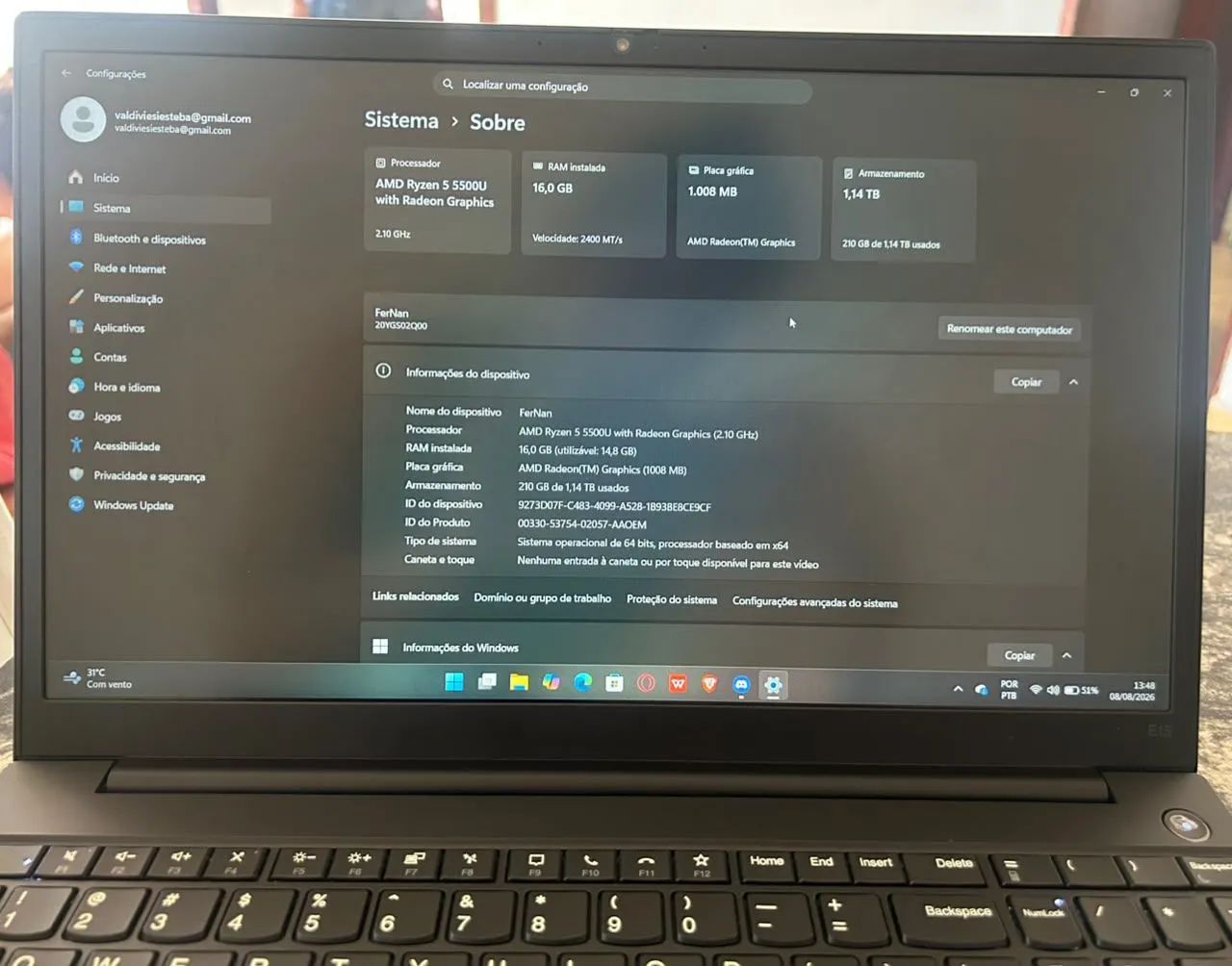 Thinkpad e15  g3 - Foto 5