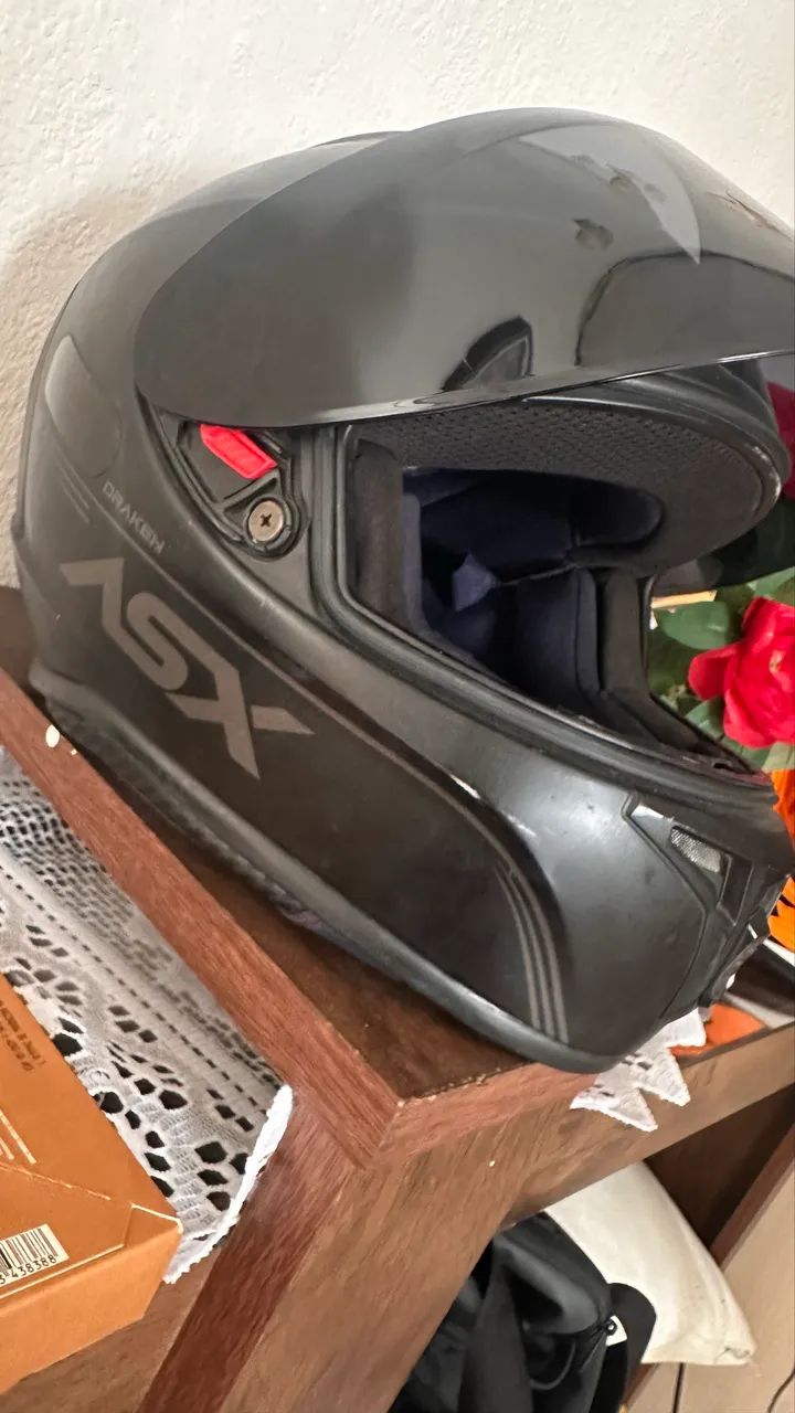 Capacete asx com intercomunicador 