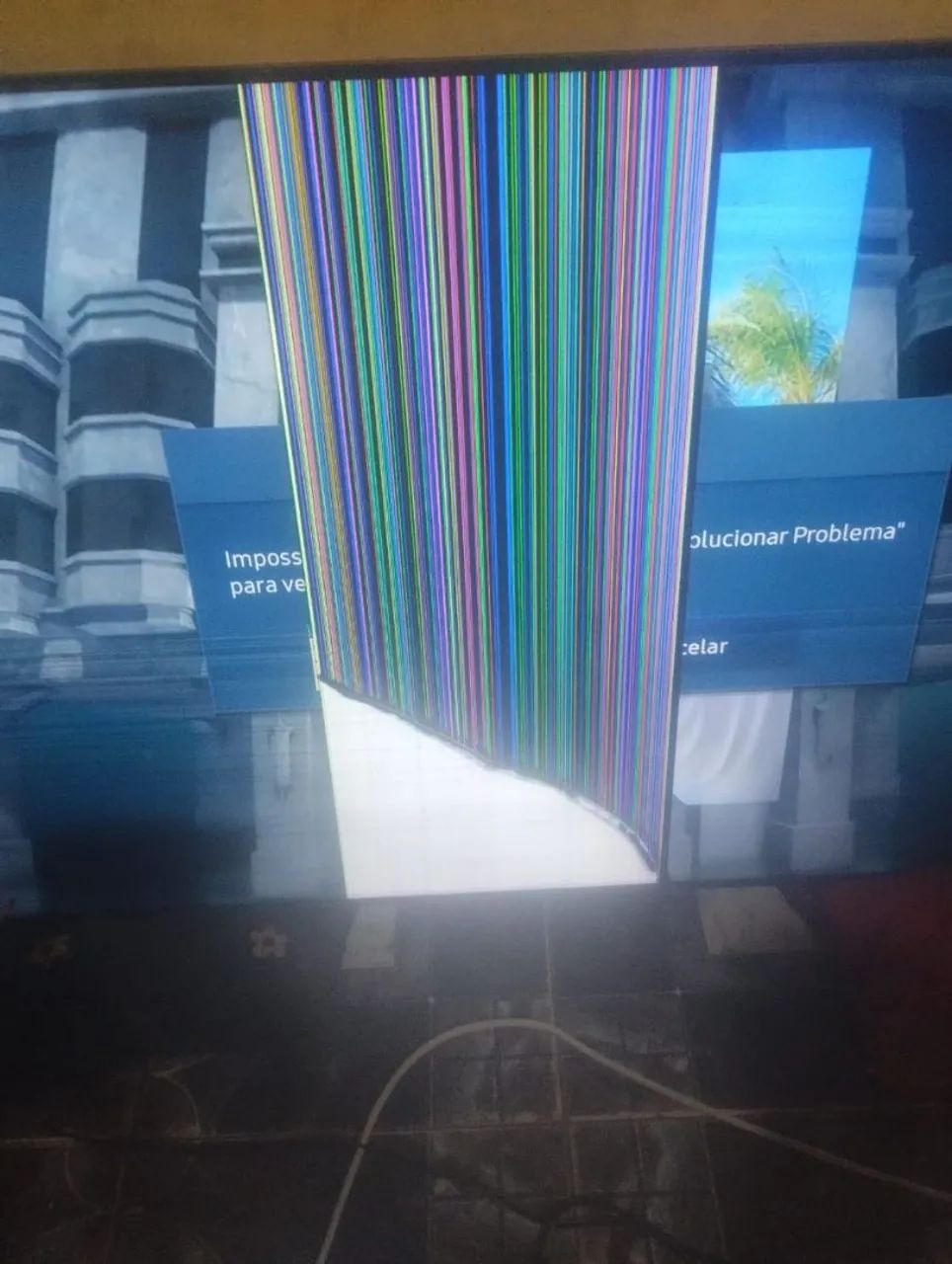 Tv Samsung de 60 polegadas com display queimado 