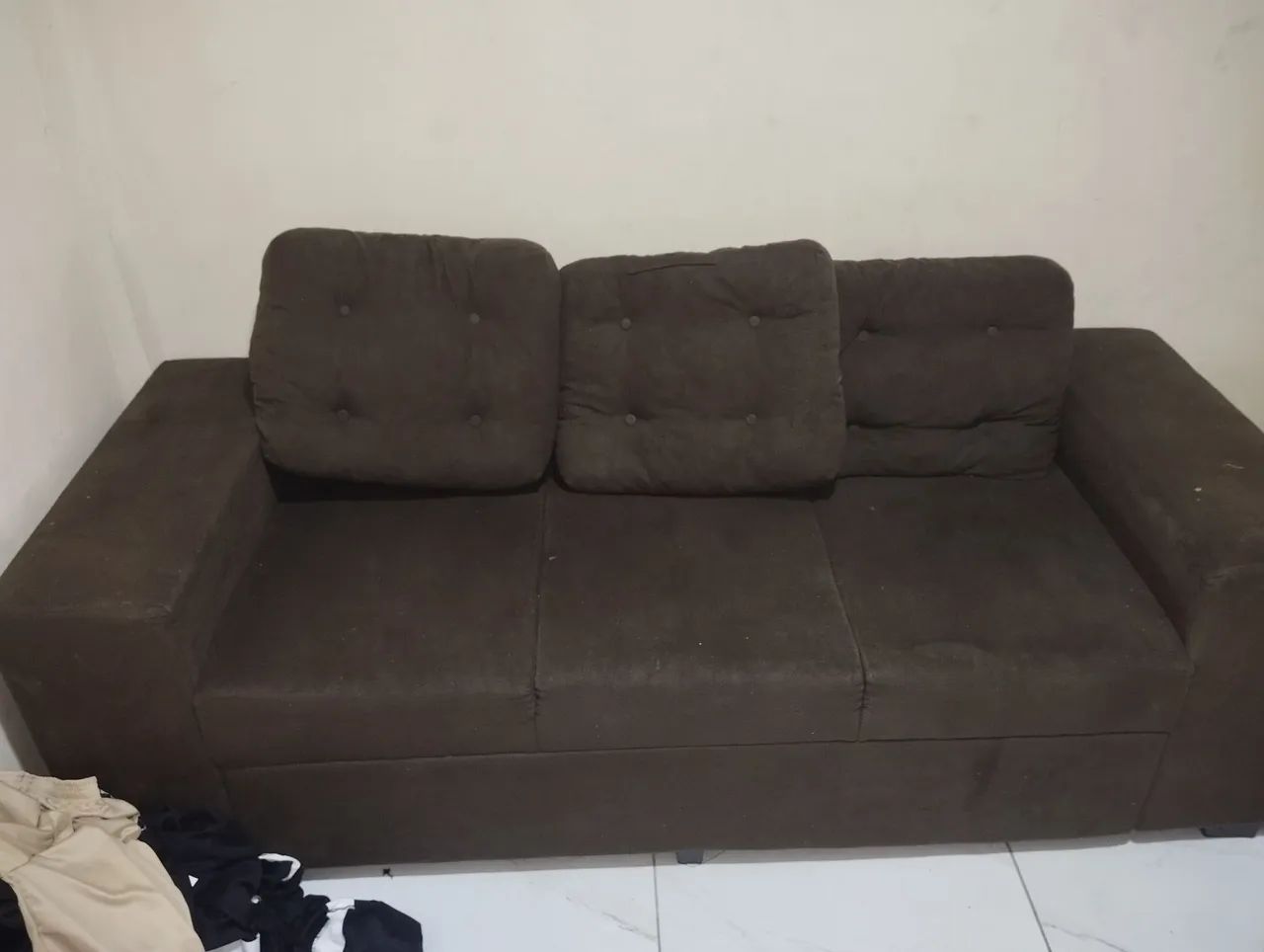Conjunto Sofá 3 E 2 Lugares Suede Chamego 300 reais 