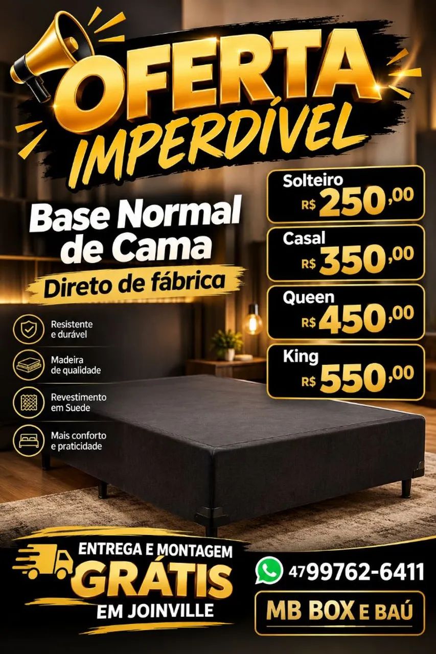 Base de Cama Normal de Fábrica 