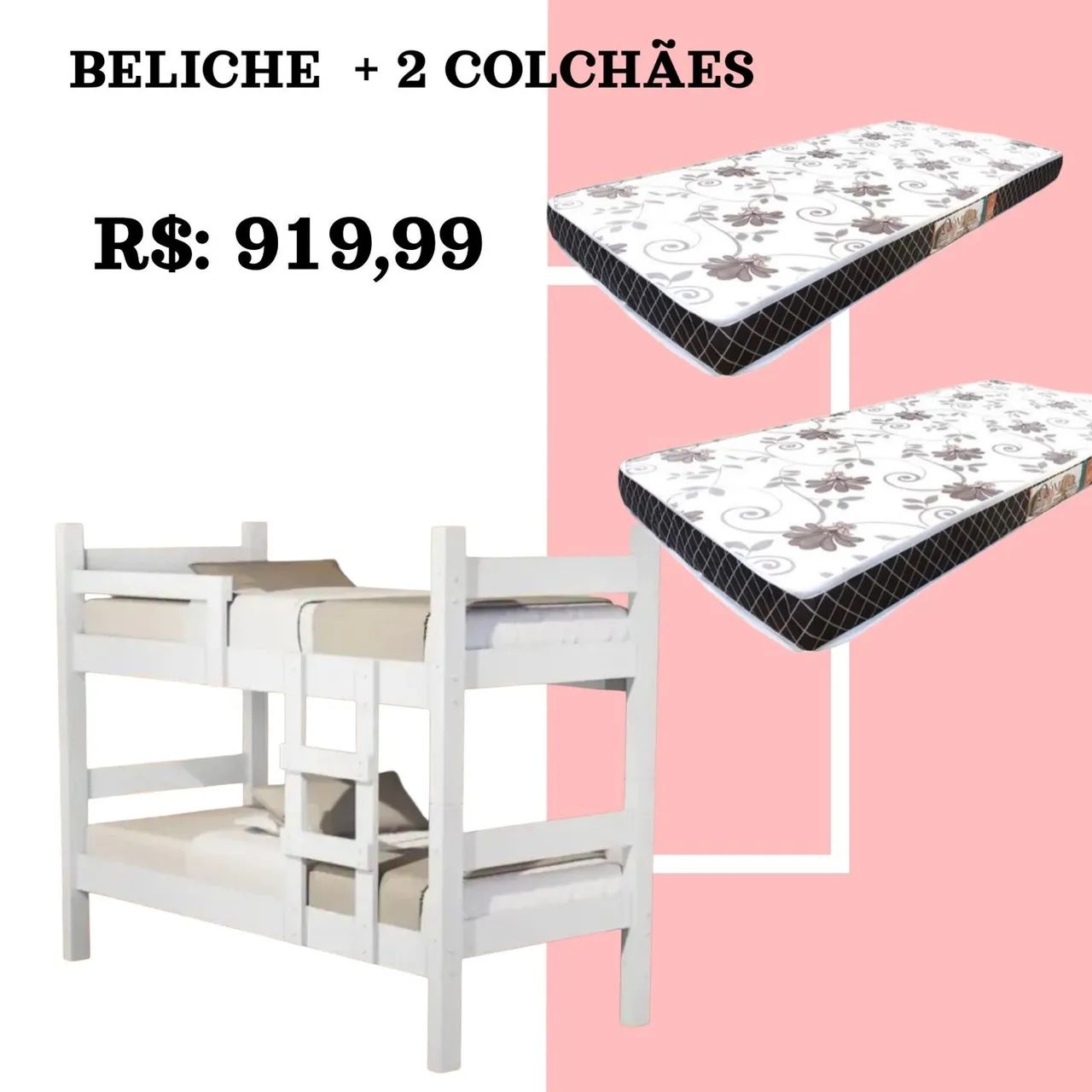 BELICHE  + 2 COLCHÃES PROMOÇÃO 