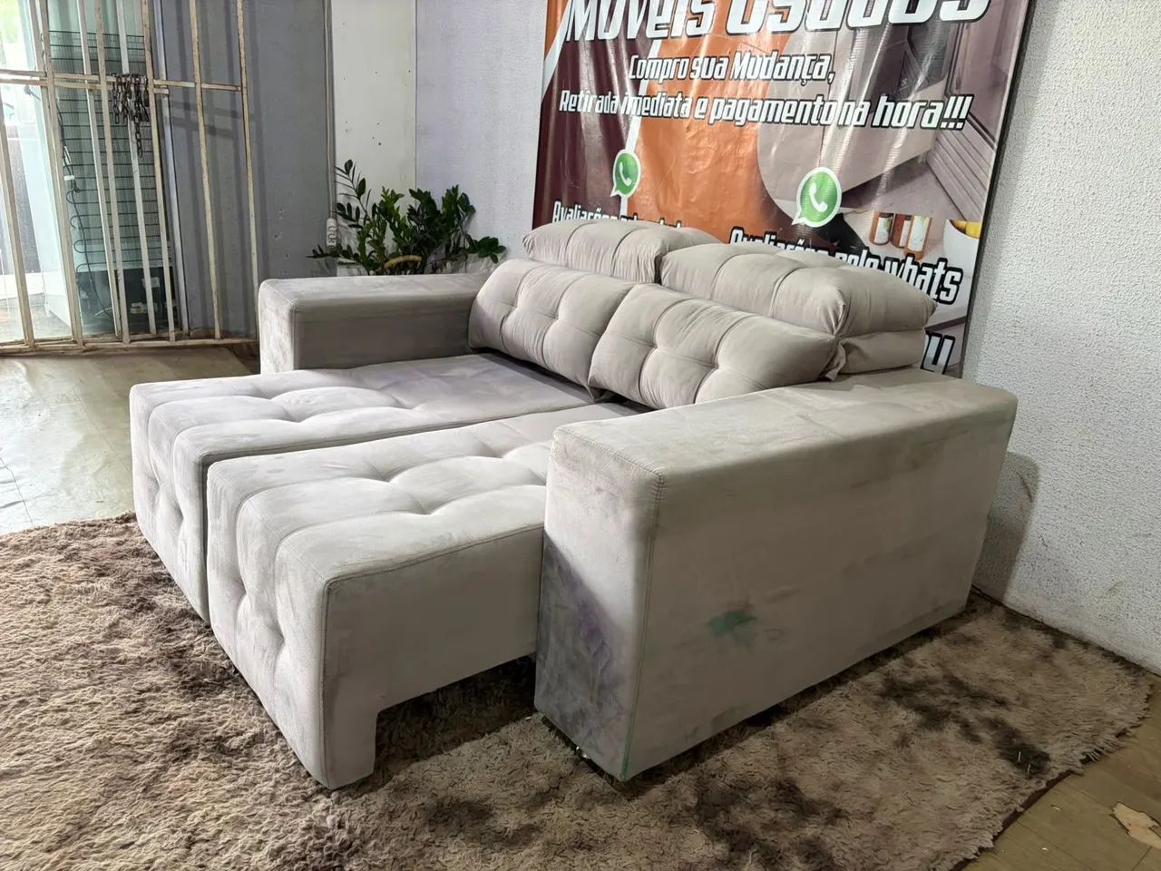 Sofá retrátil reclinável sem uso perfeito !  - Foto 3