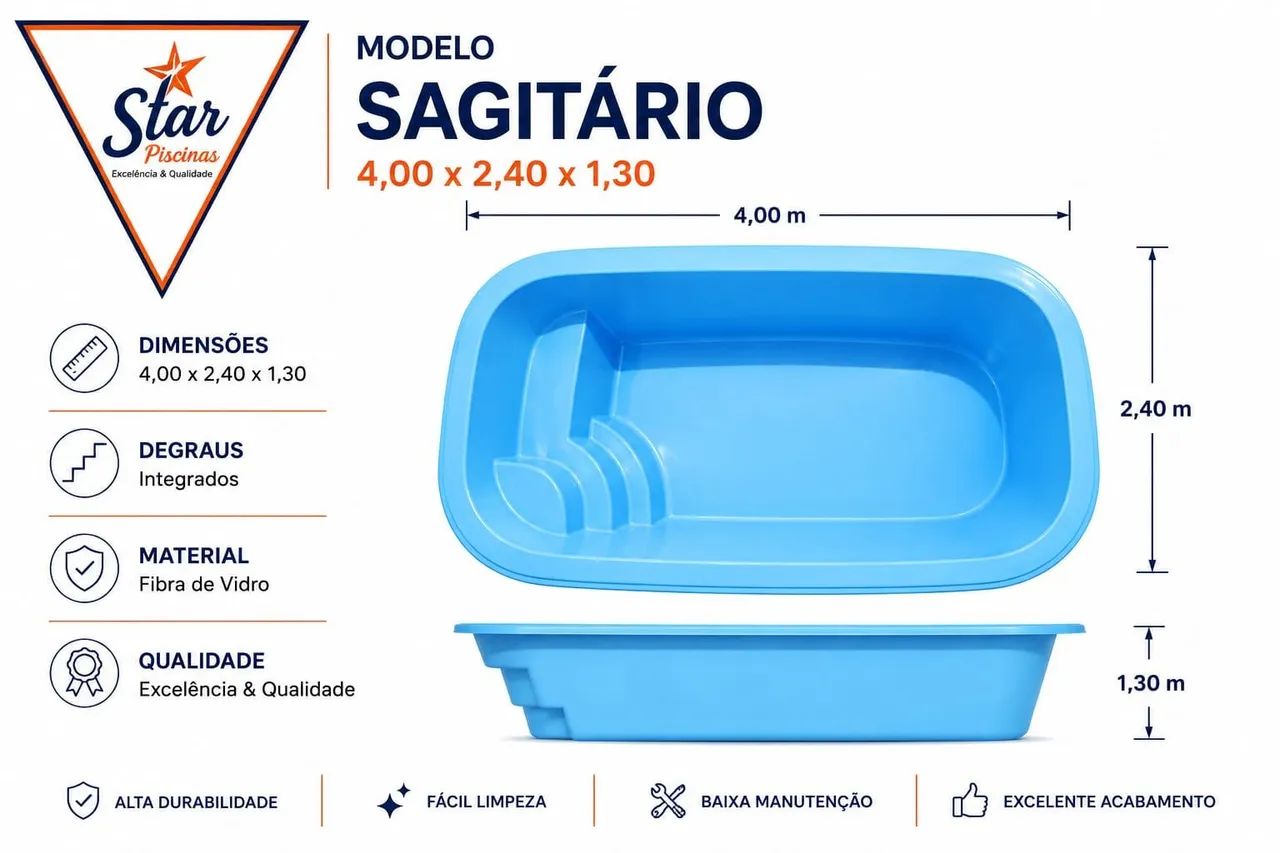Piscinas de fibra completas e instaladas com deck em alvenaria grátis  - Foto 3