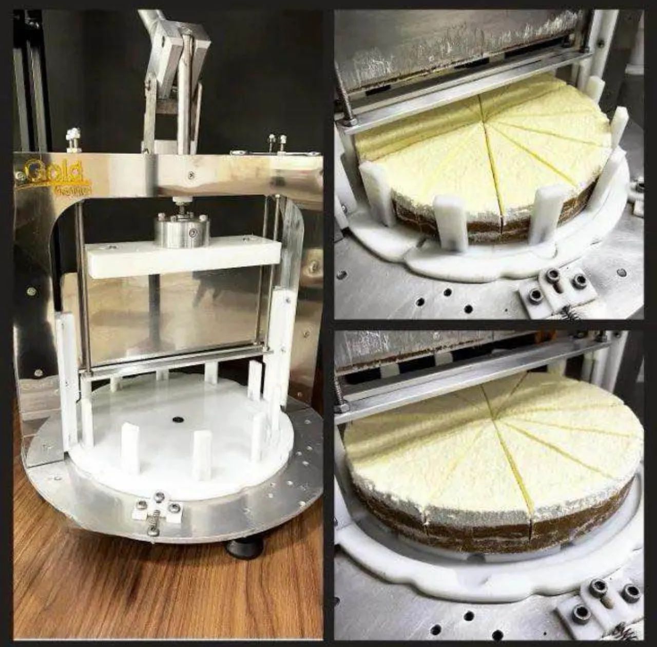 Fatiadora semiautomática de torta