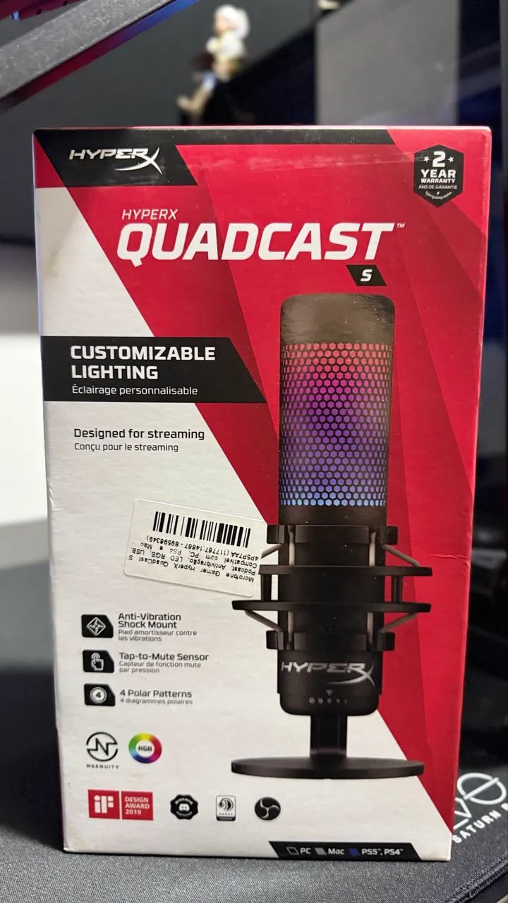 HyperX Quadcast S + Braço Articulado - Foto 5