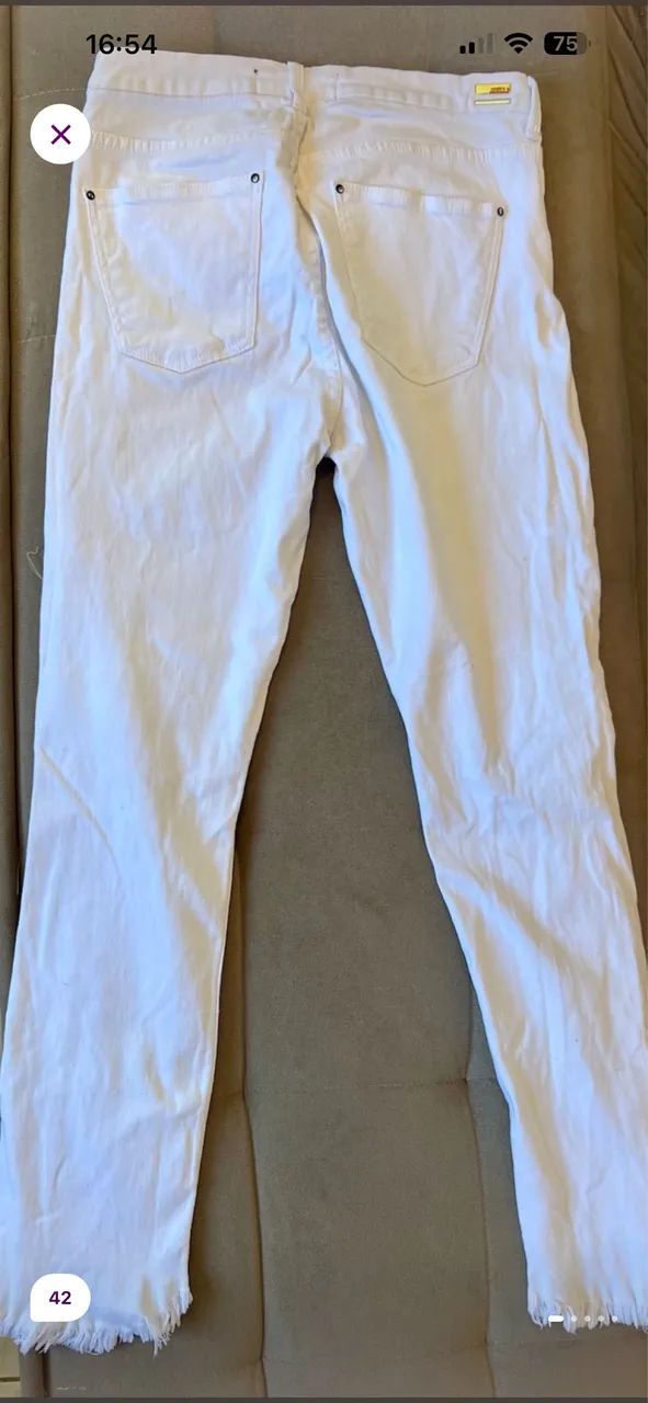Calça jeans branca Animale TAM 42 - Foto 2