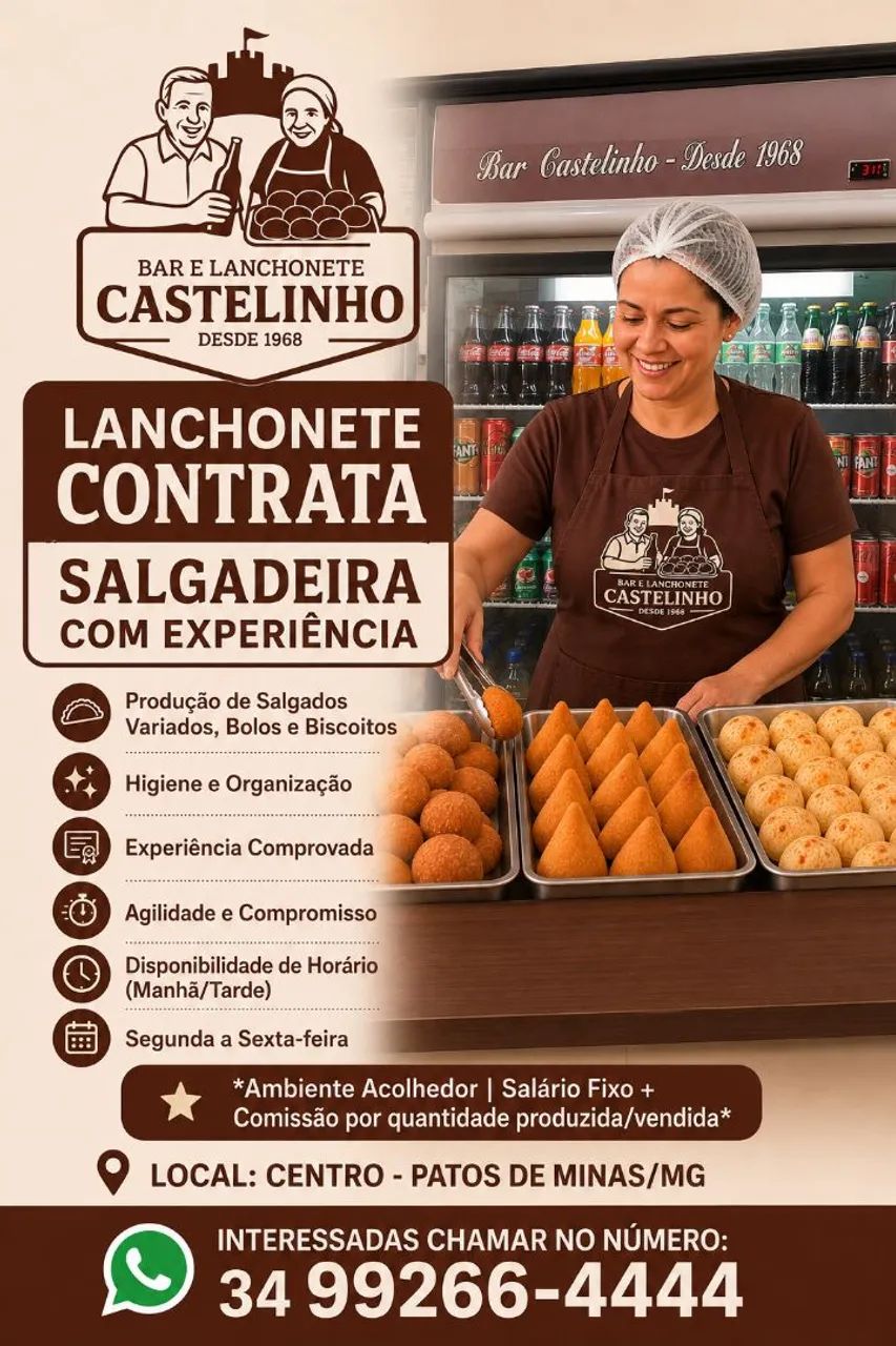 Contrata-se Salgadeira
