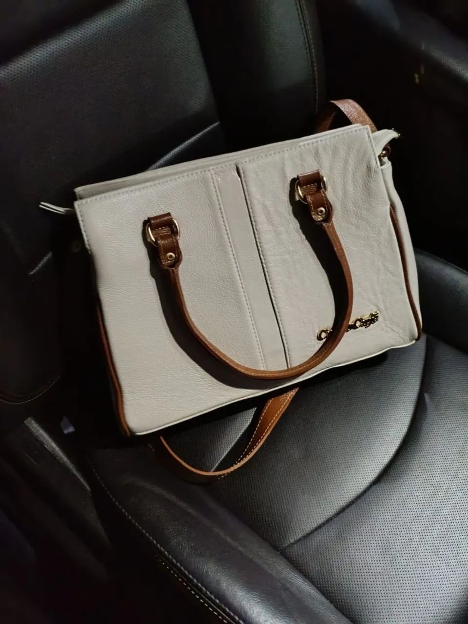 Bolsa couro café  - Foto 4