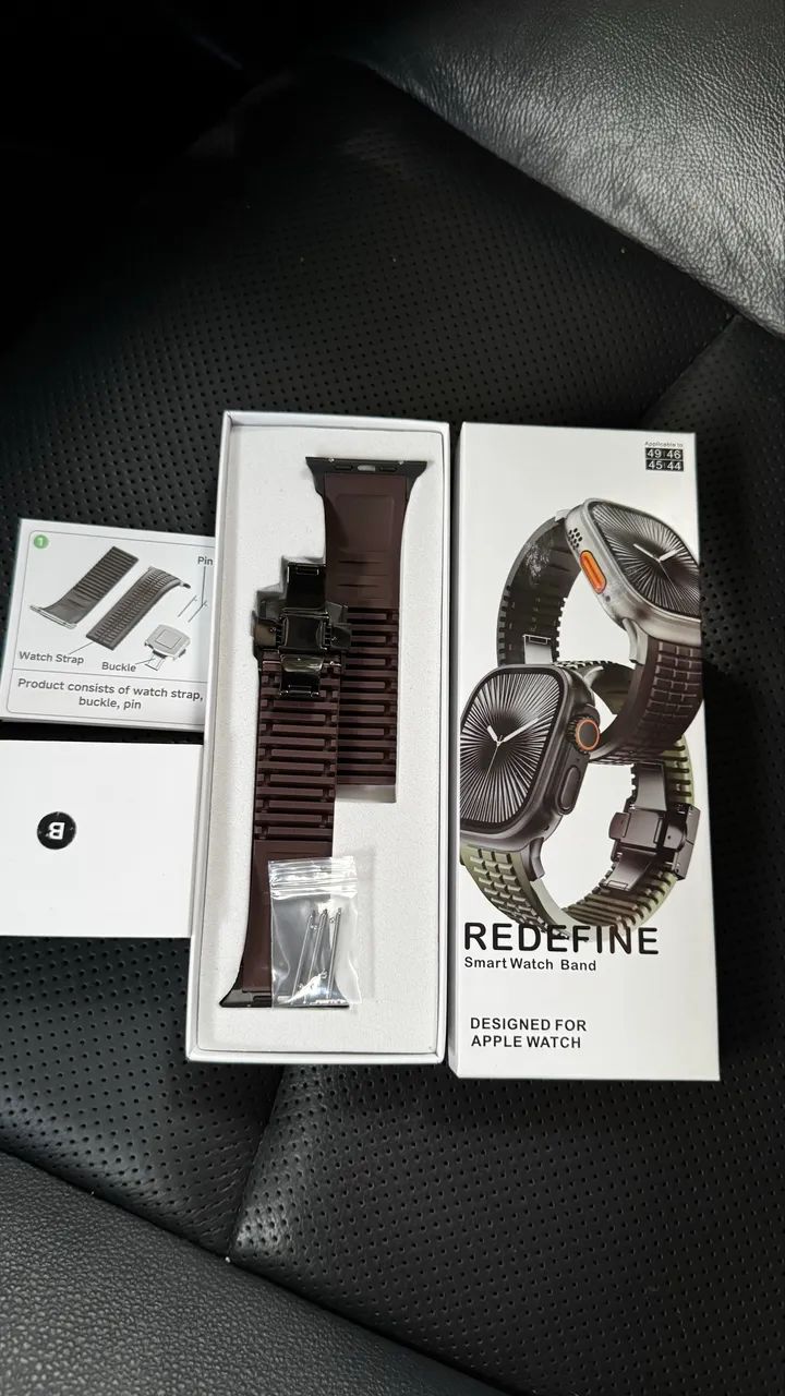 Pulseira original Apple Watch Ultra 49mm 1, 2 e 3 Marrom  - Foto 3