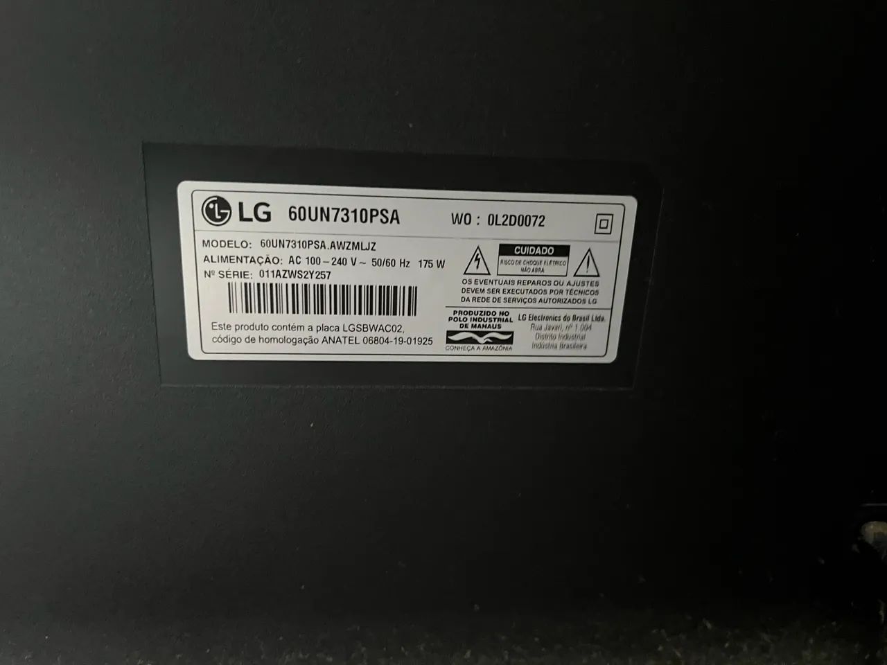 Televisão 60 polegadas LG