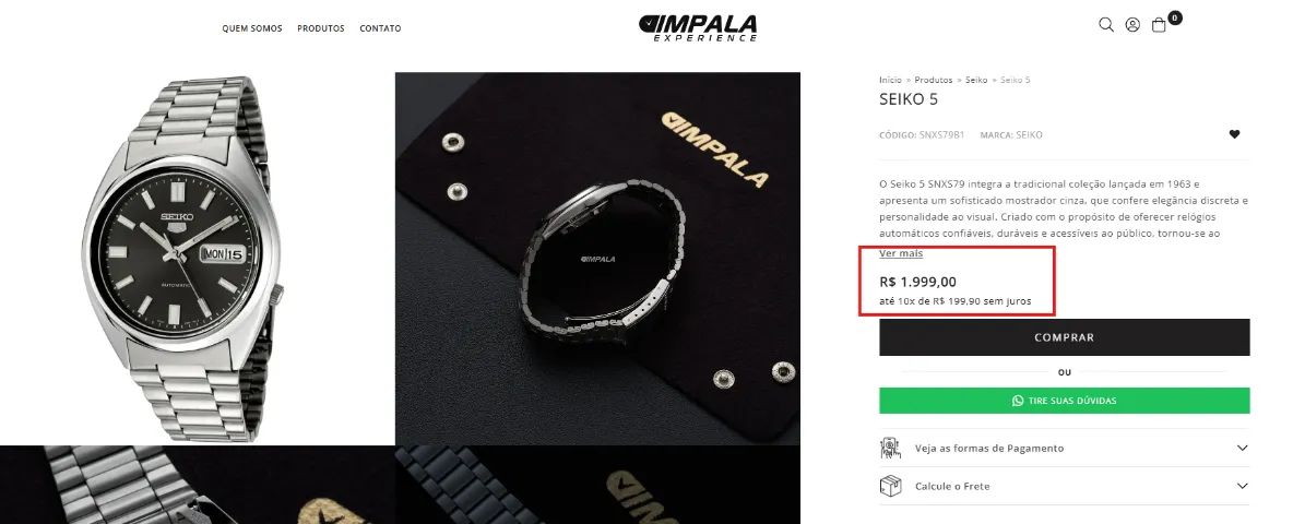 RELÓGIO SEIKO SNXS79 AUTOMÁTICO - Foto 5